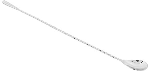 Cucchiaio per miscelare cocktail, agitatore per bevande in acciaio inossidabile Cucchiai per latte Manico lungo Shaker per cocktail Cucchiaio per bevanda al caffè Swizzle Stick(D'argento)