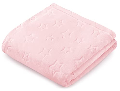 Pepi Kuscheldecke Decke 100x140 - Babydecke Flauschig 100% Poliester - Wickeln Sie Ihr Baby EIN - Eine Decke für Jede Jahreszeit - Babydecke Fleece - Sanft und sicher für die Haut mit Sterne