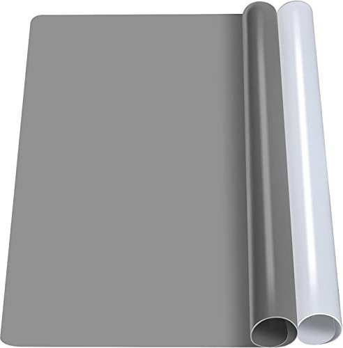 LEOBRO Silicone Sheet for Crafts Resin - 2 Pack, 30cm x 40cm Nonstick Nonskid Heat-Resistant Mat, Gray, Translucent