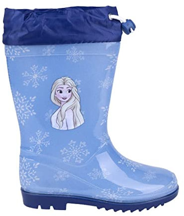 CERDÁ LIFE'S LITTLE MOMENTS Stivali Bambina Principessa Elsa Frozen con Stopper Regolatore per Maggiore Regolabilità e Ridurre l'Ingresso di Acqua, Gomma, Blu, 30 EU