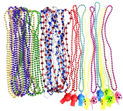 VLUV World Cup Soccer Ball 2022 World Cup whistle necklace 30 Pcs Soccer Party Football Party Suppiles Sports Whistles
