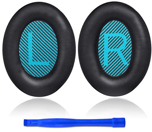 Ruikdly Cuscinetti Auricolari di Ricambio Imbottiture per Bose, cuscinetti cuffie per Cuffie Bose QuietComfort 35 ii and Quiet Comfort 35 (Nero)