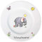 Doriantrade Frühstücksteller Kinderteller Teller Porzellan Elefant personalisierbar mit Wunschname Name Kindergeschirr mit Namen personalisiert