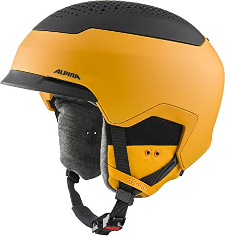 ALPINA Unisex-Erwachsene GEMS Skihelm, Burned-Yellow Black matt, 51-55 cm