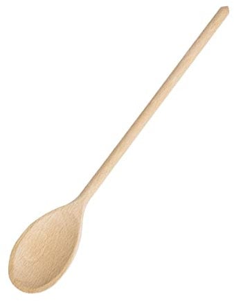 Nisbets Essentials Wooden Spoon 30 cm/12 inch, Brown, Beech Wood, Rustic Style, DC063