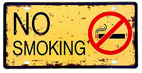 Cartello di vietato fumare per bar, pub, caffetteria o barbiere - design di lattina - Segnalazione di non fumatori - Avvertenza - Poster - Segnale di NO SMOKING