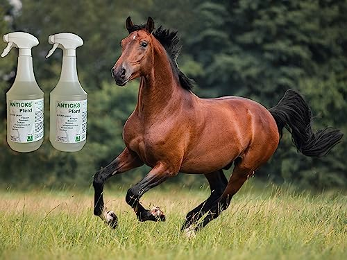 Anticks Pferd Effizienter, langanhaltender Schutz vor Fliegen, Bremsen, Mücken, Milben, Flöhen, Zecken, Gnitzen, Kriebelmücken (2 x 1l)