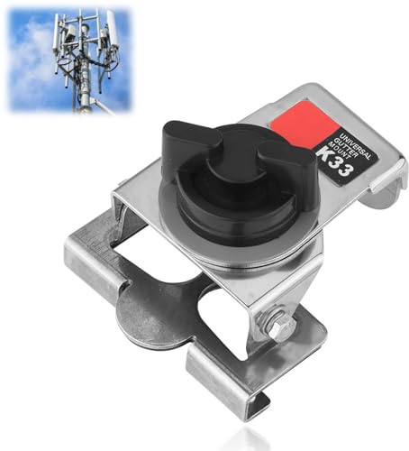 Support D'antenne CB 12x8x5 cm avec Rotation et Protection Complète pour Radio, Support de Lèvre pour Antenne, Support D'antenne de Jambon 180 Degrees