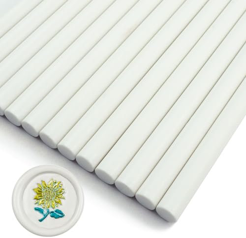 Zifospy 26-teilige 7mm Mini Siegelwachs Sticks für Klebepistolen – Elegante Versiegelung für Hochzeitseinladungen, Grußkarten, Weinflaschen & DIY-Bastelprojekte(Weiß)