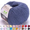 MeriWoolArt® Jeans Baumwollgarn zum Stricken und Häkeln, Textilgarn, Stoffgarn, Baby Wollgarn für Handarbeiten, Babykleidung, Amigurumi, Babydecke, Pullover, Mützen und Accessoires
