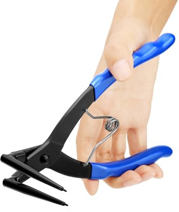 QWORK® Snap pinze per anelli, pinze a becchi piegati, piegate a 90 gradi, per macchinari, manutenzione auto