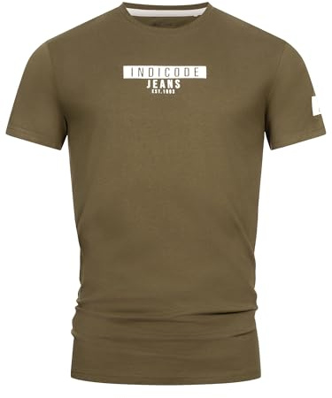 Indicode Herren INVegas T-Shirt aus 100% Baumwolle mit Rundhals-Ausschnitt | Klassisches Herrenshirt für Sommer und warme Tage, Jerseyshirt, Baumwollshirt, T-Shirt, Freizeitshirt, Sommershirt für Männer