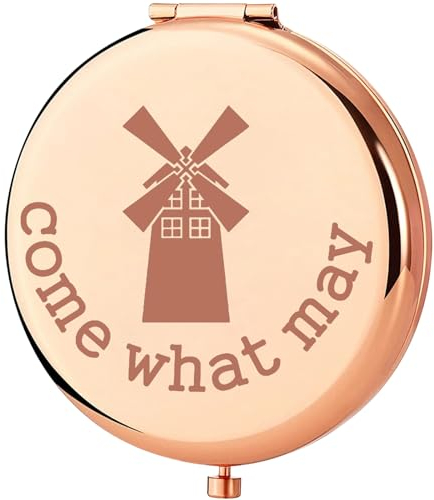 KEYCHIN Moulin Rouge Musikalischer kompakter Make-up-Spiegel – Geschenke für Fans (Come What May-RG)