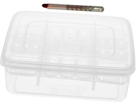 Angoily Fach Reptilien Ei-inkubator Aus Kunststoff Professionelle Brutbox Für Geckos Eidechsen Und Andere Kriechtiere Transparent Leicht Und Einfach Zu Reinigen Für Aufzucht Von
