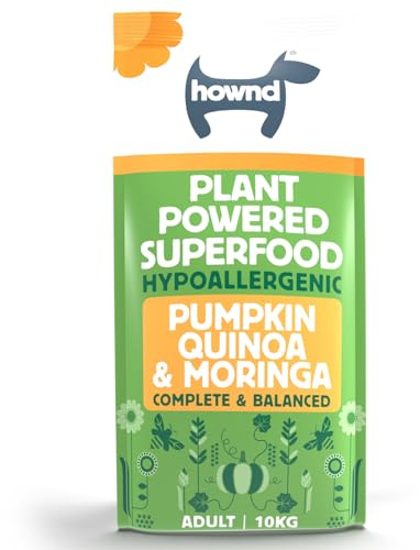 HOWND Vegan Dog Food - Plant Powered Superfood Hypoallergenic Dry Dog Food - Pumpkin & Quinoa Adult - 10KG