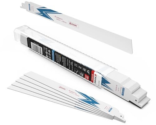 EZARC 25 Hojas de Sierra Alternativa Bimetálicas de Cobalto para Corte de Metales Pesados, Hojas de Sierra Sable de 300mm 14TPI R1226PM+.