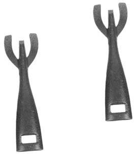 HANABASS 2St Steakplattengabel Anti-Hot-Clip Kochgeschirr aus Edelstahl Heizplattengreifer klemmbausteine Teppanyaki-Clip Topflappen Grill Werkzeug Plattenklemme Gusseisen