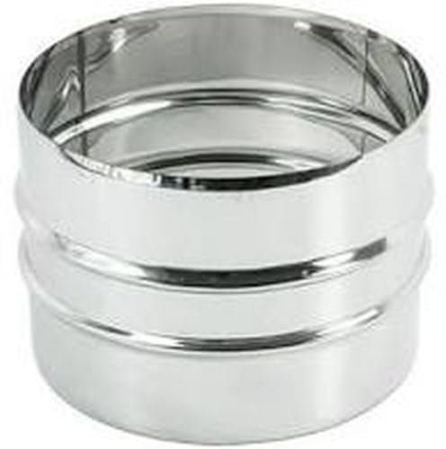 Manicotto maschio/maschio in acciaio inox per canne fumarie D80mm (INOX D 130mm)