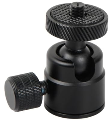 Anseom Tripod Mini Ball Head Mount 360° Swivel Camera Ball Head Support with Removable 1/4 Hot Shoe Adapter Camera Brackets BallHead Stand Support for DSLR Camera Monitor Tripods Monopods Light Stand