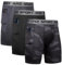 AMZSPORT Herren Kompressionsshorts Sport Shorts Kurze Hose Schnell Trocknend Funktionsunterwäsche, Schwarz-Grau-Tarnung, L