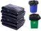 Vllcsla Bolsas de basura negras resistentes de 30 L a 200 L, 50 bolsas de basura fuertes, bolsas de basura resistentes a desgarros, bolsas de basura fuertes para basura, 60 x 80 cm