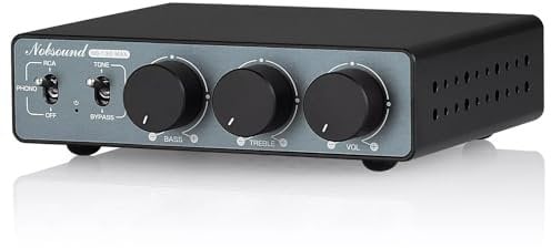 Nobsound HiFi Mini 2-Kanal Stereo Verstärker Class D Amplifier mit Phono 600W (NS-13G MAX)