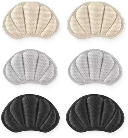 3 Paia Cuscini per tallone Pad Heel,Protezione Tallone Scarpe Antiscivolo,Inserti per Schienale, per Tallone per Scarpe Troppo Grandi e Spessi Cuscini per Tallone,Comodi unisex Cuscini
