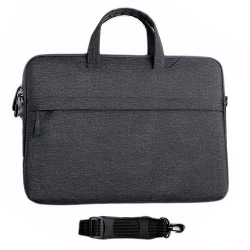 Sacoche pour Ordinateur 13 Pouce Portable Sac à Bandoulière Multifonctionnel Sac à Main Housse de Protection PC Portable Gris Fonce