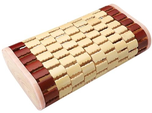 CUCUFA Oreiller de Sauna, 13,8x7,9x3,7 Pouces en Bambou Rideau de Sauna, Coussin de Sauna à Spa Creux, Accessoires de Sauna Respirant pour Le Cou, Appui-tête du Sauna