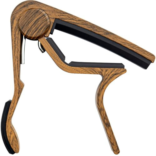 *** Premium -Aluminium -Gitarren -Capo -Holz -Look - Professionelle Capo - Gitarrenklemme - Elektrisch - Akustik - Klassiker - Van Heble® ***