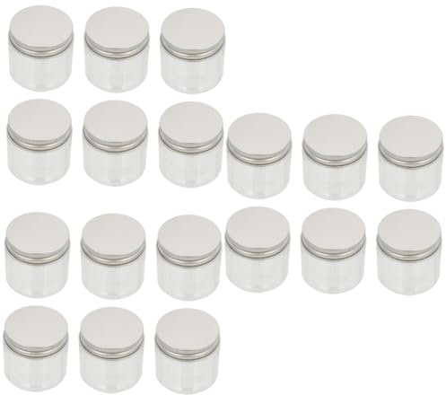 FRCOLOR 18pcs Cosmetic Containers Aluminum Lid Leakproof Jars Lids for Lotion Travel Tubs