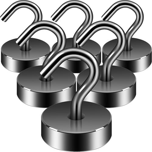 Neosmuk Magnethaken,18kg Magnet Haken Extra Stark für Spind Organizer,Neodym Magnete,Haken Magnetisch Sehr Stark für Werkstatteinrichtung,Heckzelt,Grill,Kleiderhaken,Rotguss
