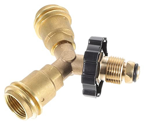 Gogogmee Tee Connector Für Type Tank Langlebiger Splitter Installieren Für Gasgrills Und Kochgeräte Sicherer Für Zwei