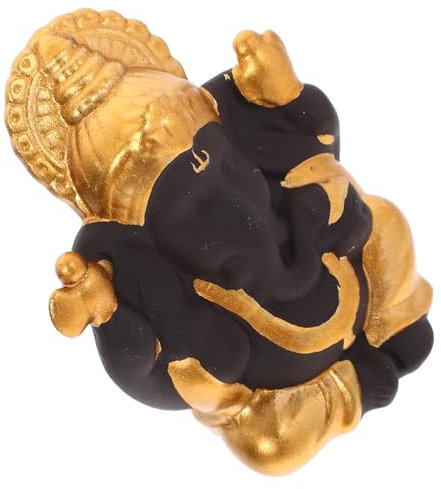 Alipis Desktop-Ornament glucksbringer Ton- - Zuhause -Statue Desktop- - Elefantenskulptur -Dekoration für den Haushalt -Handwerk Golden