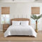 Tommy Bahama Bettwäsche-Set mit passenden Kissenbezügen, atmungsaktiv, tropisch inspirierte Essentials für Zuhause (Linie Palmenweiß, Doppelbett/Queen-Size-Bett)