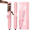 Jooayou Air Lockenstab und Glätteisen 2-in-1, 360° Kaltluft-Welleneisen für Haare, Schnelle Locken, Ionen Curling Iron Lockeneisen Gegen Frizz, Haarglätter für Zuhause & Unterwegs, Trendy Pink