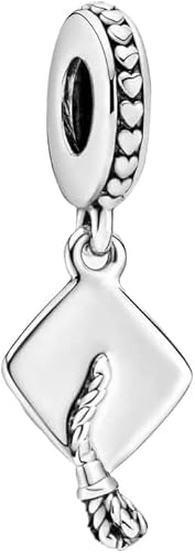 TCZNAF 2025 Abschluss Charm Herz Graduation-Anhänger kompatibel für Europäische Armbänder Halsketten Abschlussschmuck Geschenk