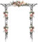 Pergola Jardin Exterieur en Fer forgé pour Plantes grimpantes –Cloture, Arche Jardin Robuste avec Toit Plat, Support décoratif pour rosiers et vignes 206 x 40,5 x 208 cm