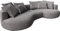 DELIFE Sofa Edina Mikrofaser Grau 330x170 cm