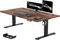JUMMICO Höhenverstellbarer Schreibtisch 120 x 60 cm mit Kabelwanne, Höhenverstellbar Elektrisch Stehpult mit USB-Buchse, Computertisch, Ergonomischer Steh-Sitz Tisch, Bürotisch, Vintage-Braun