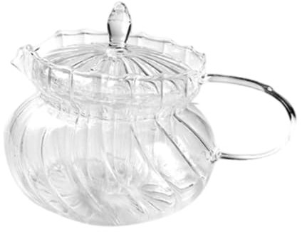 Ronyme Teiera in Vetro Trasparente, Lunga Durata, Brocca in Vetro da 500 Ml per Ufficio,