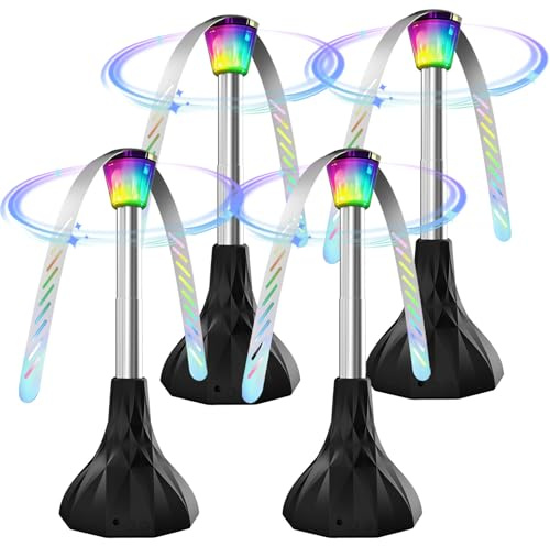 4 PCS Ventilateur Anti Moucherons Plié et Suspendu, Répulsif Mouches de Table par USB ou Batterie pour Intérieurs Extérieurs, Camping, Pique-Nique, Barbecue, Jardin-Aucun Produit Chimique Nécessaire