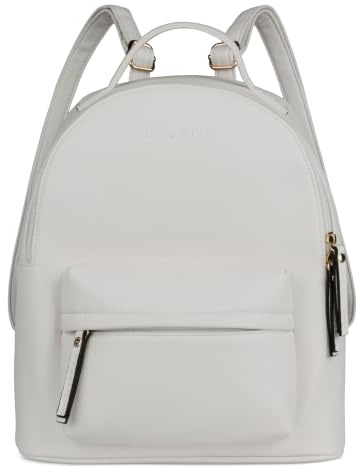 bugatti Mare 3.0 Damen-Rucksack aus Kunstleder, leichter Daypack für den Alltag & auf Reisen, weiß
