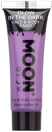 Moon Glow – Glow in the Dark Face & Body Paint - 12ml Purple – Phosphorescent - Charge to Glow