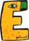 Janosch Holz Buchstaben 6cm (Buchstabe E)