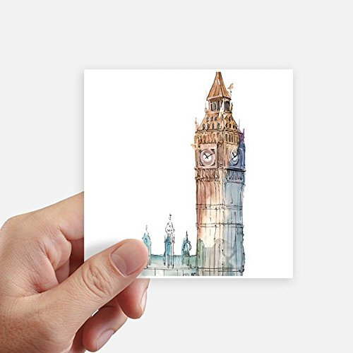 DIYthinker Big Ben in Großbritannien Stickers 10Cm Wand Koffer Laptop Motobike Aufkleber 8Pcs 10cm x 10cm Mehrfarbig