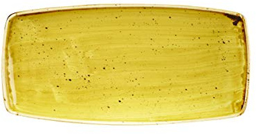 Churchill Stonecast -Oblong Plate Platte- 29,5x15cm, Farbe wählbar (Mustard Seed Yellow)
