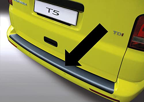 Original RGM Ladekantenschutz schwarz passend für Volkswagen VW T5 Caravelle und Multivan mit lackierter Stoßstange Baujahre 06.2012-03.2015 Artikeloberfläche glatt RBP576