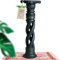 livasia gedrehte Deko Holzsäule 80cm – Antik-Look Podest, Blumensäule, Dekosäule aus Albiziaholz – Balinesische Handwerkskunst, Nachhaltig und Einzigartig (Schwarz)