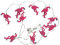 HAB & GUT LED Lichterkette LED016- Flamingo 10 Leuchten, batteriebetrieb 2X AA warm Weiss